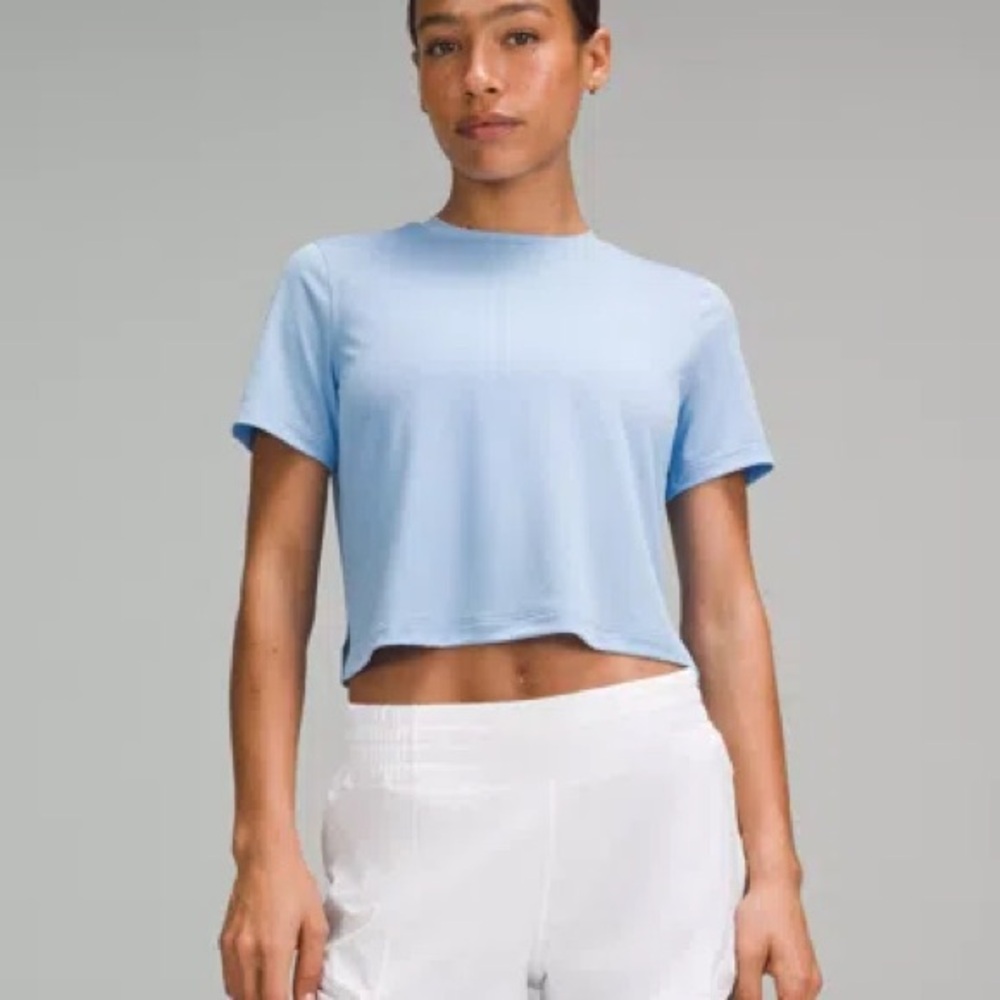 Lululemon Athletica Sky Blue Crop Top
